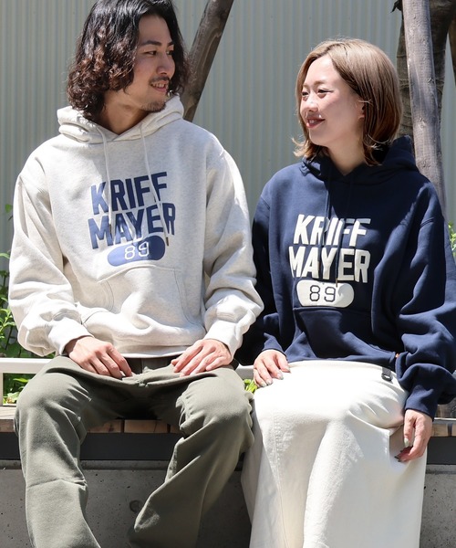 KRIFF MAYER Lady's Collection（クリフメイヤーレディースコレクション）の「ロゴスウェットパーカー（スウェット・メンズ・グレー/マスタード/カラフル/レッド/ネイビー/オートミール・MEDIUM/X-LARGE/LARGE）」の20枚目の写真