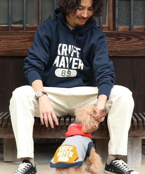 KRIFF MAYER Lady's Collection（クリフメイヤーレディースコレクション）の「ロゴスウェットパーカー（スウェット・メンズ・グレー/マスタード/カラフル/レッド/ネイビー/オートミール・MEDIUM/X-LARGE/LARGE）」の19枚目の写真