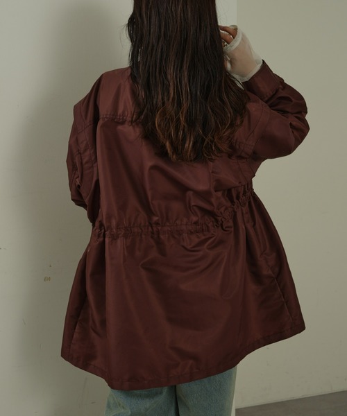 CIAOPANIC TYPY（チャオパニックティピー）の「ドロストナイロンオーバーワークジャケット（テーラードジャケット・レディース・バーガンディー/ブラック/カーキ・ONE SIZE）」の21枚目の写真