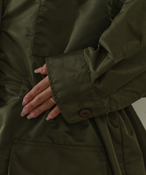 CIAOPANIC TYPY（チャオパニックティピー）の「ドロストナイロンオーバーワークジャケット（テーラードジャケット・レディース・バーガンディー/ブラック/カーキ・ONE SIZE）」の10枚目の写真