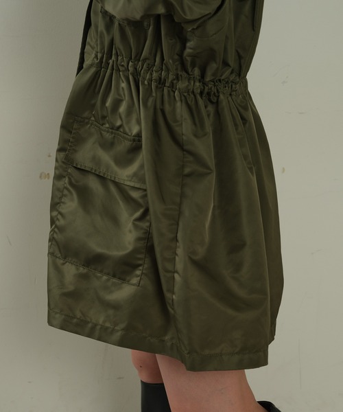 CIAOPANIC TYPY（チャオパニックティピー）の「ドロストナイロンオーバーワークジャケット（テーラードジャケット・レディース・バーガンディー/ブラック/カーキ・ONE SIZE）」の8枚目の写真