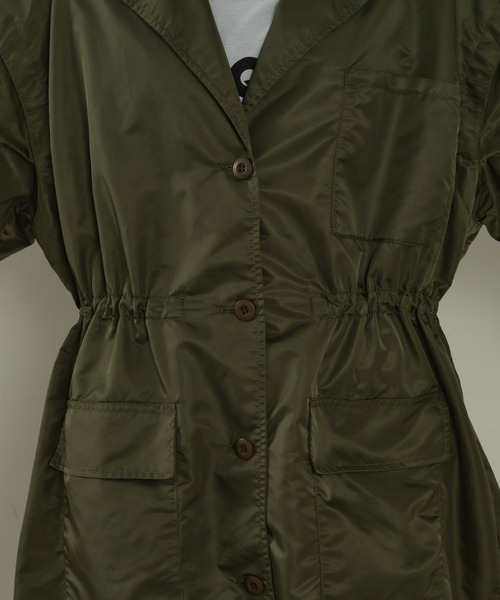 CIAOPANIC TYPY（チャオパニックティピー）の「ドロストナイロンオーバーワークジャケット（テーラードジャケット・レディース・バーガンディー/ブラック/カーキ・ONE SIZE）」の7枚目の写真