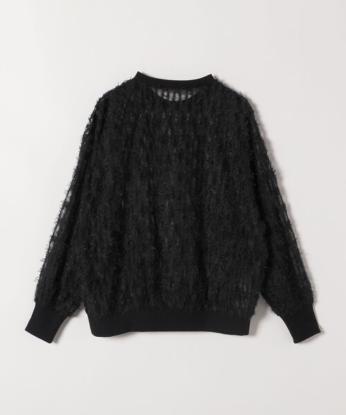 SHIPS any(シップス エニィ)の「SHIPS any:〈手洗い可能〉フリンジ チュール プルオーバー(Tシャツ/カットソー・レディース・オフホワイト/ブラック・ONE SIZE)」の10枚目の写真