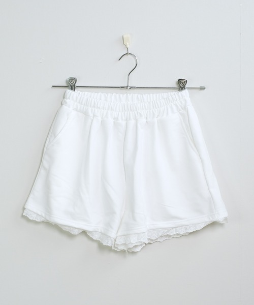 shopnikoniko（ショップニコニコ）の「裾レース ハイウエスト スウェットショートパンツ（スウェットパンツ・レディース・グレー/ホワイト/ブラック・フリー）」の19枚目の写真