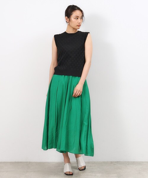 OPAQUE.CLIP（オペークドットクリップ）の「◆前後2WAY リボンデザインニット【洗濯機洗い可/抗ピル】（ニット/セーター・レディース・イエロー系その他/ブラック/オレンジ・00）」の8枚目の写真