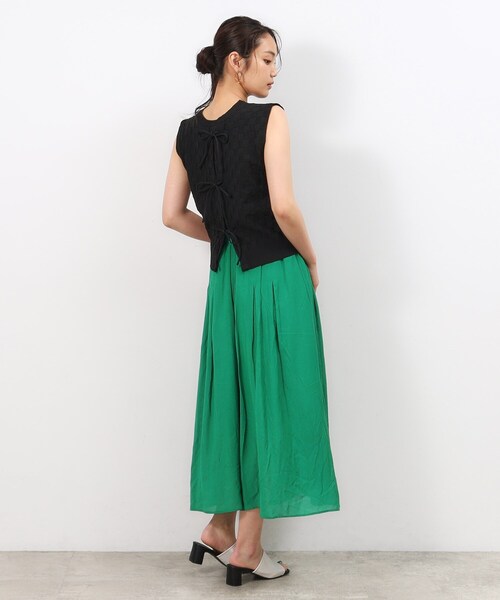 OPAQUE.CLIP（オペークドットクリップ）の「◆前後2WAY リボンデザインニット【洗濯機洗い可/抗ピル】（ニット/セーター・レディース・イエロー系その他/ブラック/オレンジ・00）」の9枚目の写真