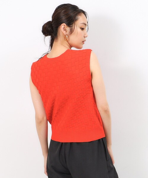 OPAQUE.CLIP（オペークドットクリップ）の「◆前後2WAY リボンデザインニット【洗濯機洗い可/抗ピル】（ニット/セーター・レディース・イエロー系その他/ブラック/オレンジ・00）」の13枚目の写真