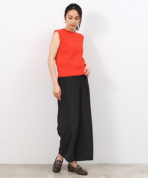 OPAQUE.CLIP（オペークドットクリップ）の「◆前後2WAY リボンデザインニット【洗濯機洗い可/抗ピル】（ニット/セーター・レディース・イエロー系その他/ブラック/オレンジ・00）」の15枚目の写真