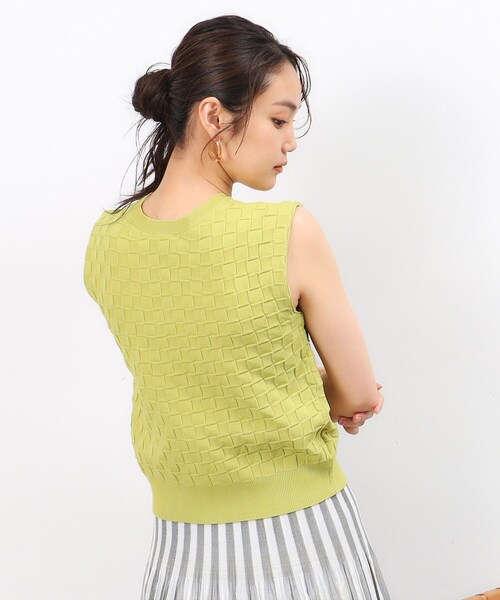 OPAQUE.CLIP（オペークドットクリップ）の「◆前後2WAY リボンデザインニット【洗濯機洗い可/抗ピル】（ニット/セーター・レディース・イエロー系その他/ブラック/オレンジ・00）」の20枚目の写真