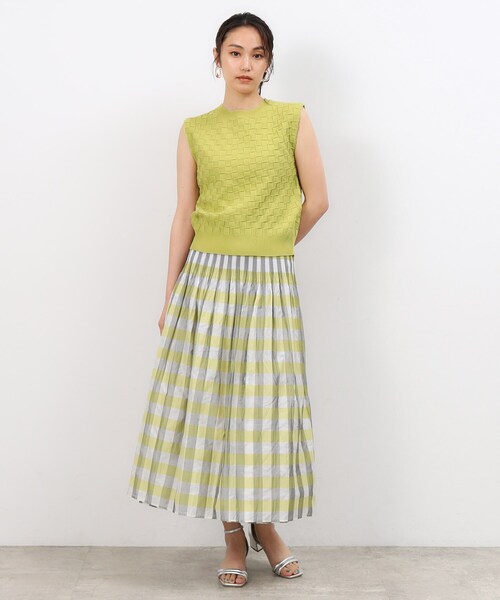 OPAQUE.CLIP（オペークドットクリップ）の「◆前後2WAY リボンデザインニット【洗濯機洗い可/抗ピル】（ニット/セーター・レディース・イエロー系その他/ブラック/オレンジ・00）」の22枚目の写真