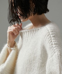 SALON adam et rope' | モヘアシルクローゲージニットプルオーバー(ニット/セーター)