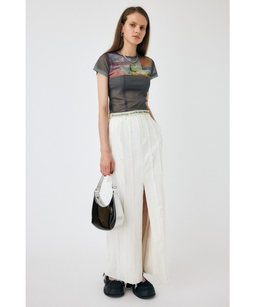 セール】FRONT SLIT FRINGE スカート(スカート)|MOUSSY セール】FRONT SLIT FRINGE スカート(スカート)|MOUSSY