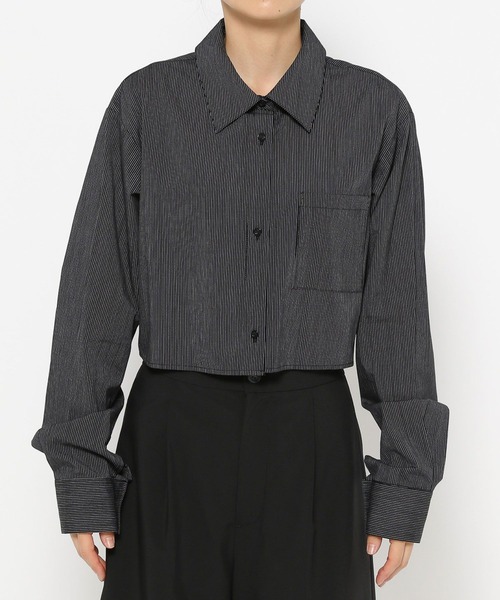 FOREVER 21(フォーエバー トゥエンティーワン)の「【2024FW】ネクタイ付きクロップドシャツ(シャツ/ブラウス・レディース・ブラック/ライトブルー/オフホワイト/ブルー・SMALL/MEDIUM)」の9枚目の写真