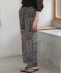 Mia    | ドットシフォンシアーワイドパンツ(その他パンツ)