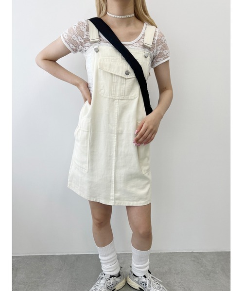 WC（ダブル シー）の「デニムミニジャンパースカート（ジャンパースカート・レディース・ホワイト/ブルー・FREE）」の19枚目の写真