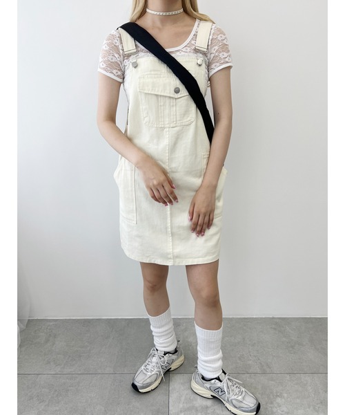 WC（ダブル シー）の「デニムミニジャンパースカート（ジャンパースカート・レディース・ホワイト/ブルー・FREE）」の20枚目の写真