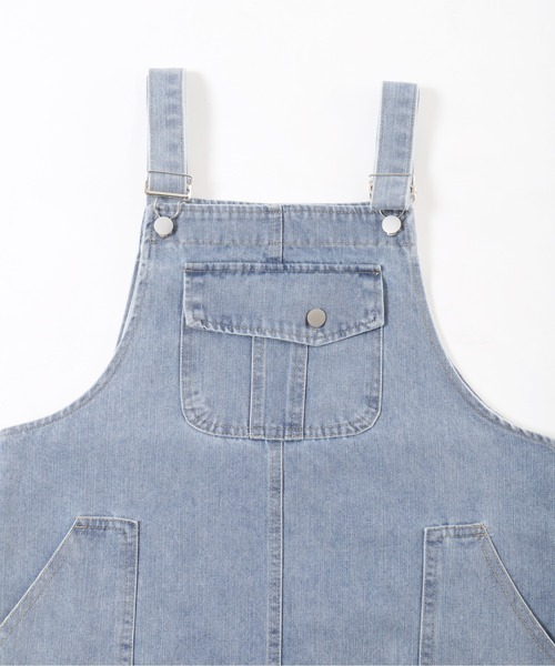 WC（ダブル シー）の「デニムミニジャンパースカート（ジャンパースカート・レディース・ホワイト/ブルー・FREE）」の11枚目の写真