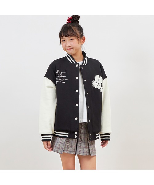 trois lapins kp(トロワラパンケーピー)の「うさぎワッペンスタジャン140~160(ブルゾン・キッズ・ブラック/ベージュ・140cm/150cm/160cm)」の20枚目の写真