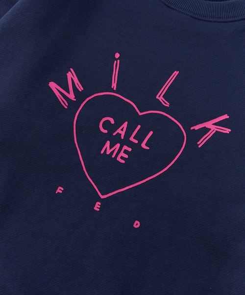 MILKFED.(ミルクフェド)の「CALL ME SWEAT TOP(スウェット・レディース・ライトピンク/ブラック/ネイビー・L/M)」の6枚目の写真