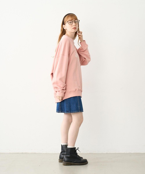 MILKFED.(ミルクフェド)の「CALL ME SWEAT TOP(スウェット・レディース・ライトピンク/ブラック/ネイビー・L/M)」の16枚目の写真