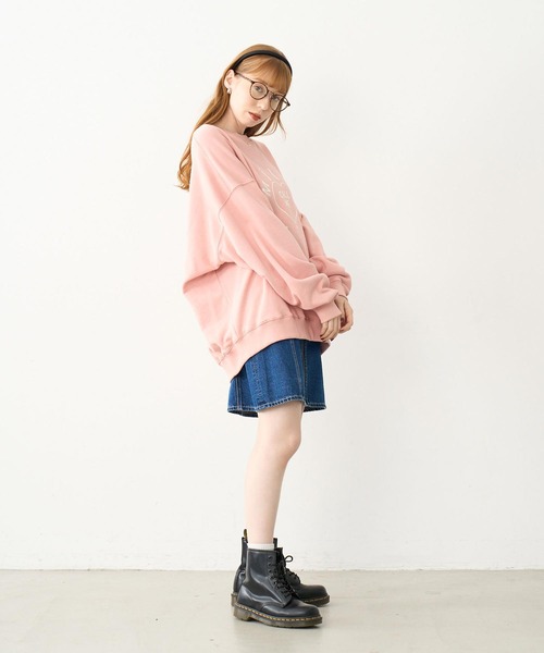 MILKFED.(ミルクフェド)の「CALL ME SWEAT TOP(スウェット・レディース・ライトピンク/ブラック/ネイビー・L/M)」の17枚目の写真