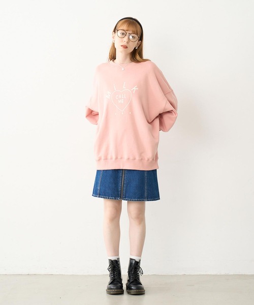 MILKFED.(ミルクフェド)の「CALL ME SWEAT TOP(スウェット・レディース・ライトピンク/ブラック/ネイビー・L/M)」の21枚目の写真