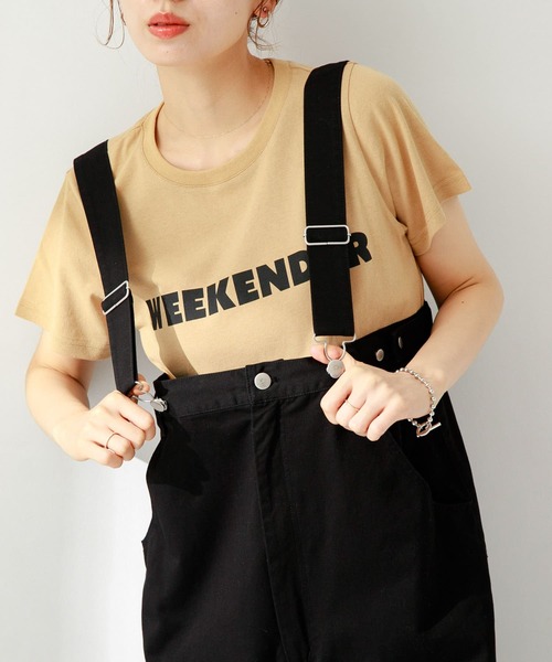 URBAN RESEARCH Sonny Label（アーバンリサーチサニーレーベル）の「WEEKENDER T-SHIRTS（Tシャツ/カットソー・レディース・ベージュ/スミクロ/ホワイト・FREE）」の3枚目の写真