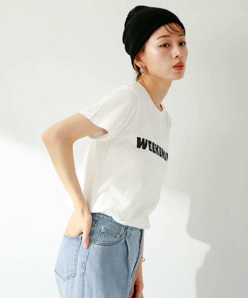 URBAN RESEARCH Sonny Label（アーバンリサーチサニーレーベル）の「WEEKENDER T-SHIRTS（Tシャツ/カットソー・レディース・ベージュ/スミクロ/ホワイト・FREE）」の6枚目の写真