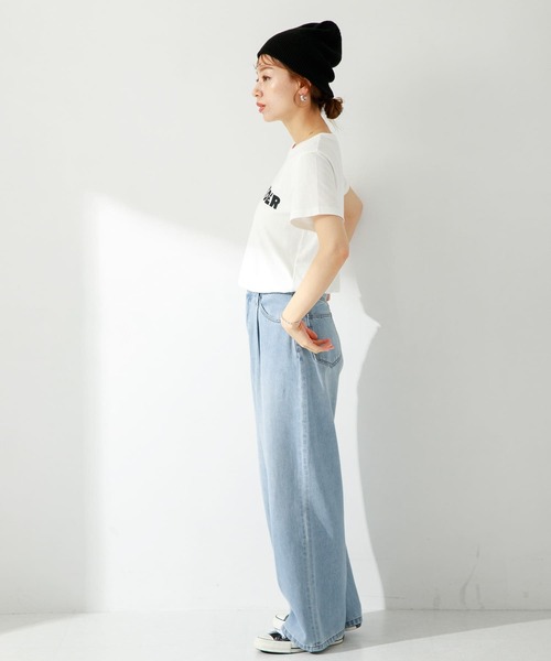 URBAN RESEARCH Sonny Label（アーバンリサーチサニーレーベル）の「WEEKENDER T-SHIRTS（Tシャツ/カットソー・レディース・ベージュ/スミクロ/ホワイト・FREE）」の9枚目の写真