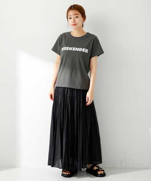 URBAN RESEARCH Sonny Label（アーバンリサーチサニーレーベル）の「WEEKENDER T-SHIRTS（Tシャツ/カットソー・レディース・ベージュ/スミクロ/ホワイト・FREE）」の15枚目の写真