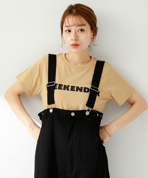 URBAN RESEARCH Sonny Label（アーバンリサーチサニーレーベル）の「WEEKENDER T-SHIRTS（Tシャツ/カットソー・レディース・ベージュ/スミクロ/ホワイト・FREE）」の19枚目の写真