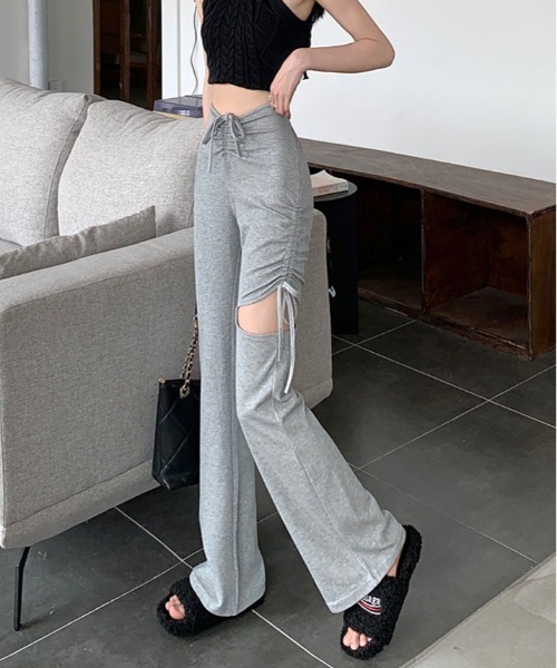 kirakiraShop(キラキラショップ)の「サイド スリット ブーツカット レギンス(その他パンツ・レディース・グレー/ブラック/モカ・S/M)」の21枚目の写真