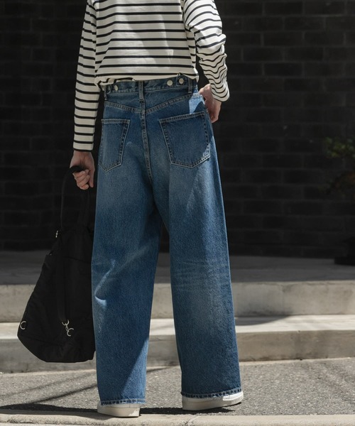 FORK&SPOON（フォークアンドスプーン）の「FORK&SPOON　JFデニムバギーパンツ（デニムパンツ・レディース・ワンウォッシュ/ブルー系その他・1/2）」の5枚目の写真