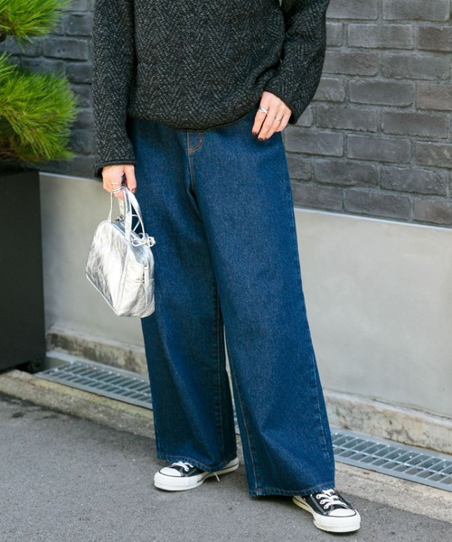 FORK&SPOON（フォークアンドスプーン）の「FORK&SPOON　JFデニムバギーパンツ（デニムパンツ・レディース・ワンウォッシュ/ブルー系その他・1/2）」の20枚目の写真