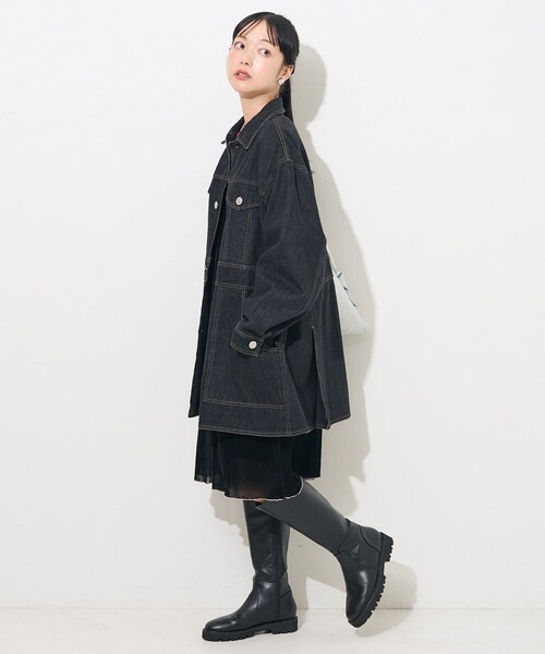 FREAK'S STORE（フリークスストア）の「ビッグ デニムジャケット（デニムジャケット・レディース・ブラック/ネイビー/ブルー・ﾌﾘ-）」の13枚目の写真