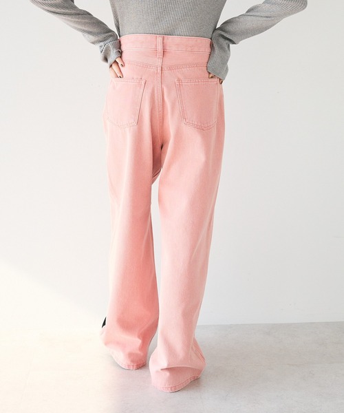 CRAFT STANDARD BOUTIQUE(クラフトスタンダードブティック)の「ホックワイドパンツ(チノパンツ・レディース・ブラック/カーキ/ピンク/ブラウン/パープル・M/L)」の6枚目の写真