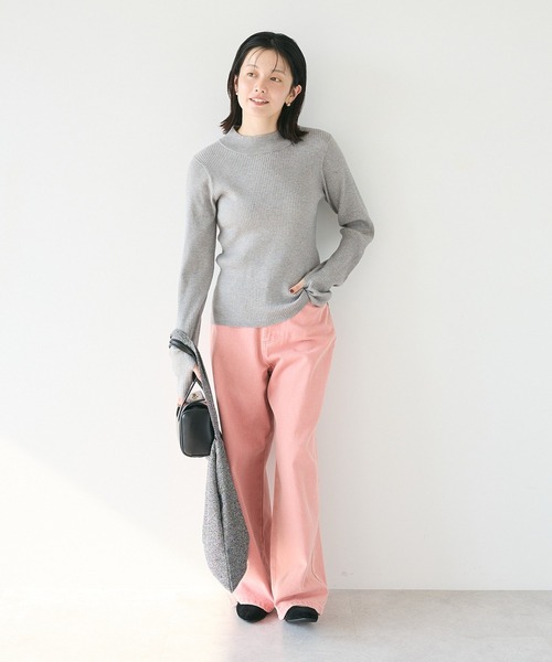 CRAFT STANDARD BOUTIQUE(クラフトスタンダードブティック)の「ホックワイドパンツ(チノパンツ・レディース・ブラック/カーキ/ピンク/ブラウン/パープル・M/L)」の8枚目の写真