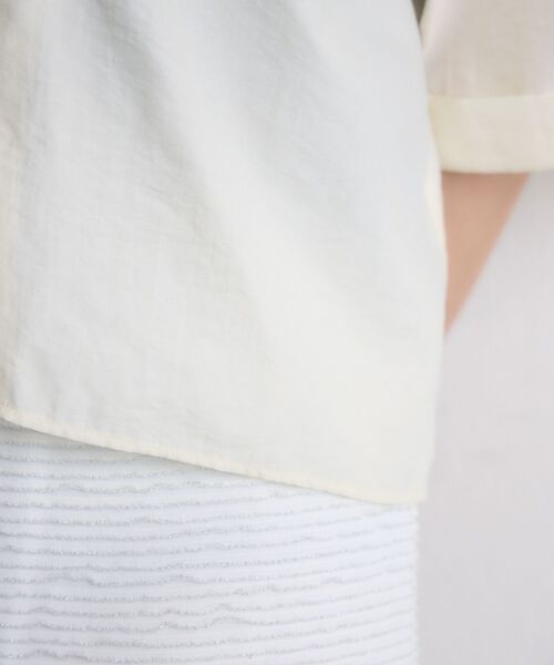 RETRO GIRL（レトロガール）の「開襟ショートSH（シャツ/ブラウス・レディース・ブラック/ブラウン/グリーン/ナチュラル・FREE）」の9枚目の写真