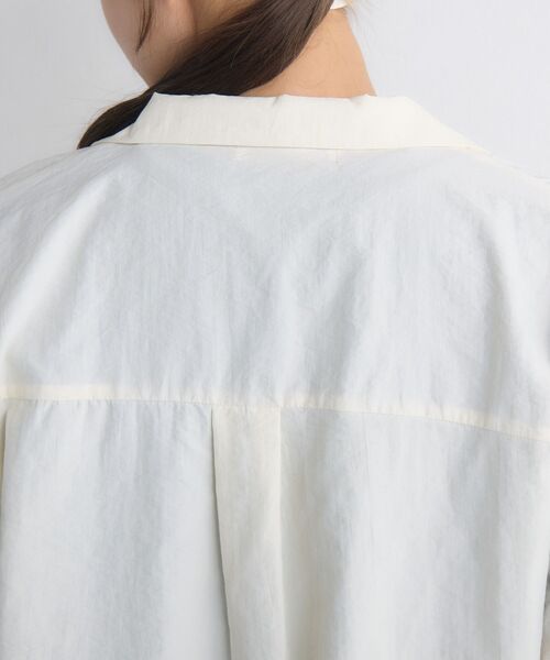 RETRO GIRL（レトロガール）の「開襟ショートSH（シャツ/ブラウス・レディース・ブラック/ブラウン/グリーン/ナチュラル・FREE）」の10枚目の写真