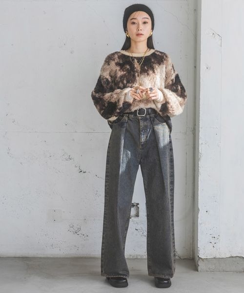 JEANASIS（ジーナシス）の「ヘンケイバックルベルト/138819（ベルト・レディース・ベージュ/ブラック・FREE）」の12枚目の写真