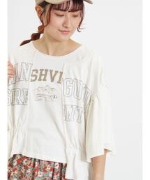 Samansa Mos2 | 切替ロゴTシャツ(Tシャツ/カットソー)