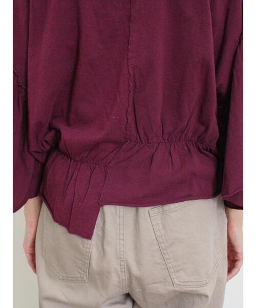 Samansa Mos2(サマンサ モスモス)の「切替ロゴTシャツ(Tシャツ/カットソー・レディース・イエロー/オフホワイト/チャコールグレー/パープル・F)」の13枚目の写真