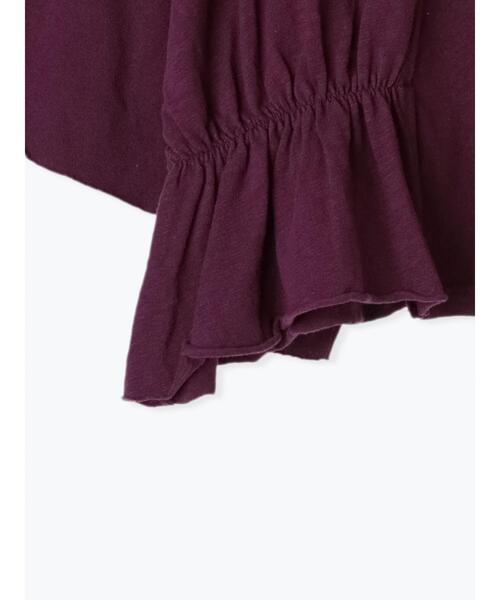 Samansa Mos2(サマンサ モスモス)の「切替ロゴTシャツ(Tシャツ/カットソー・レディース・イエロー/オフホワイト/チャコールグレー/パープル・F)」の10枚目の写真