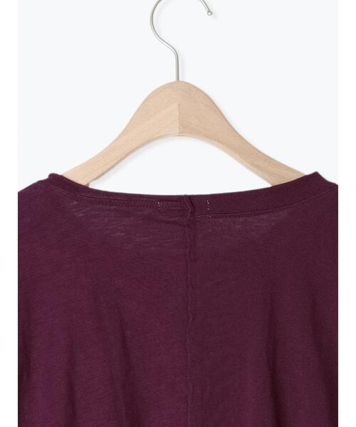 Samansa Mos2(サマンサ モスモス)の「切替ロゴTシャツ(Tシャツ/カットソー・レディース・イエロー/オフホワイト/チャコールグレー/パープル・F)」の11枚目の写真