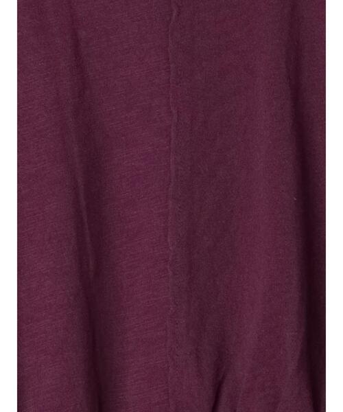 Samansa Mos2(サマンサ モスモス)の「切替ロゴTシャツ(Tシャツ/カットソー・レディース・イエロー/オフホワイト/チャコールグレー/パープル・F)」の5枚目の写真