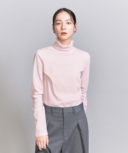 BEAUTY&YOUTH UNITED ARROWS（ビューティーアンドユースユナイテッドアローズ）の「コットンフライス シアー タートルネック カットソー（Tシャツ/カットソー・レディース・ベージュ/ブラック/ライラック/オフホワイト/ライトピンク・FREE）」の11枚目の写真