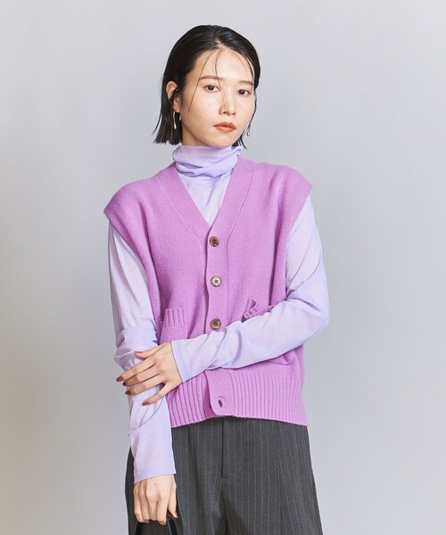 BEAUTY&YOUTH UNITED ARROWS（ビューティーアンドユースユナイテッドアローズ）の「コットンフライス シアー タートルネック カットソー（Tシャツ/カットソー・レディース・ベージュ/ブラック/ライラック/オフホワイト/ライトピンク・FREE）」の14枚目の写真