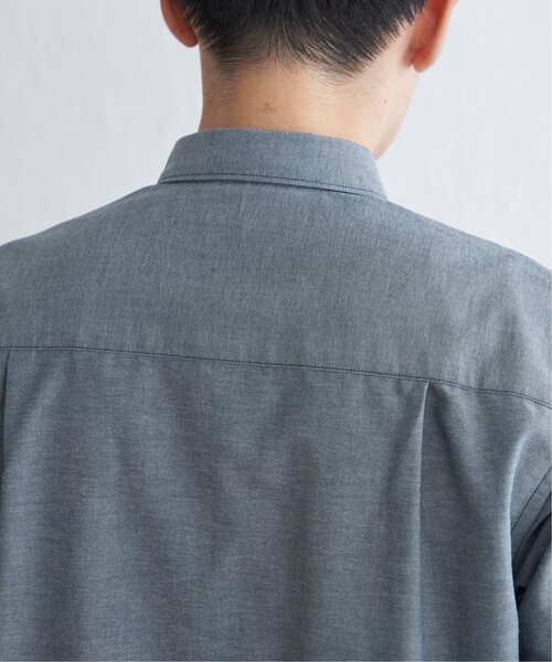 ikka(イッカ)の「7分袖ブロックス スエード調切り替えシャツ(シャツ/ブラウス・メンズ・ネイビー/ホワイト・L/M/S/XL)」の18枚目の写真