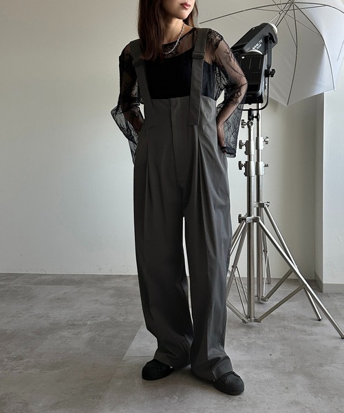 apres jour mignon(アプレジュールミニョン)の「サスペンダー付きハイウエストサロペット【ZOZOTOWN限定アイテム】(サロペット/オーバーオール・レディース・チャコールグレー/ブラウン系その他/カーキ/ブラック・SMALL/MEDIUM/X-LARGE)」の14枚目の写真