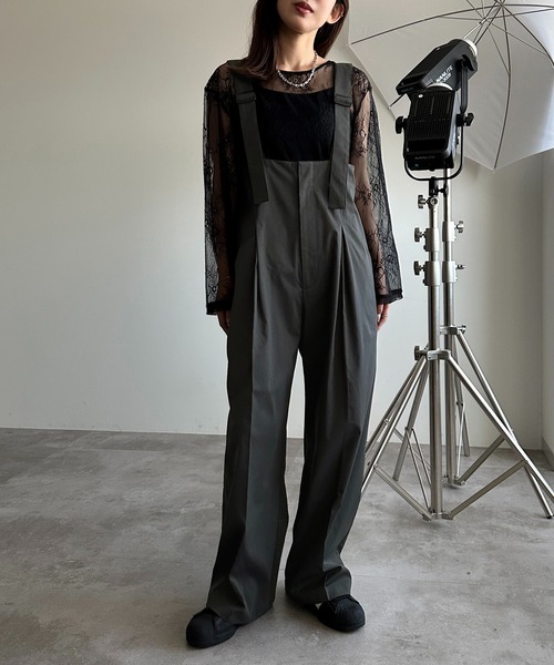 apres jour mignon(アプレジュールミニョン)の「サスペンダー付きハイウエストサロペット【ZOZOTOWN限定アイテム】(サロペット/オーバーオール・レディース・チャコールグレー/ブラウン系その他/カーキ/ブラック・SMALL/MEDIUM/X-LARGE)」の16枚目の写真
